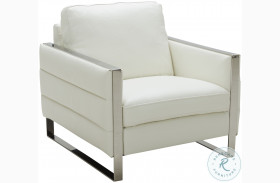 Constantin White Leather Chair