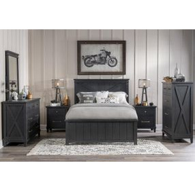 Flatiron Midnight 2 Drawer Nightstand with USB Charging