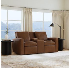 Aria Sedona Brown 75" Zero Gravity Power Reclining Loveseat with Console and USB Charging