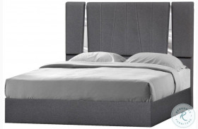 Matisse Charcoal Queen Upholstered Platform Bed