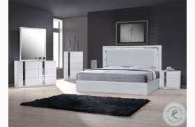Monet Silver Grey Upholstered Platform Bedroom Set