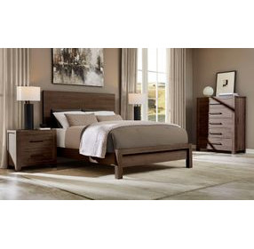 Joinery Espresso Oak Queen Plank Panel Bed