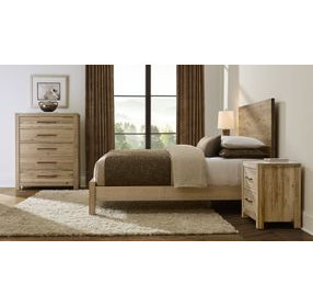 Joinery Natural Oak Queen Plank Panel Bed