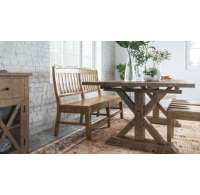 Carlyle Crossing Medium Brown 78" Extendable Rectangular Counter Height Dining Table
