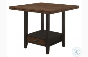 Sanford Cinnamon And Espresso Counter Height Extendable Dining Table