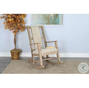 Cozy Luxe Beach Pebble Rocking Chair