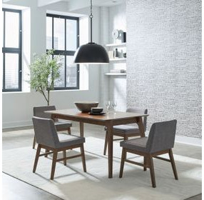 Space Savers Gray Upholstered Side Chair Set of 2