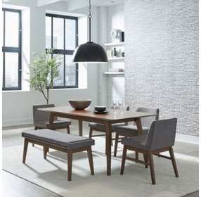 Space Savers Gray Upholstered 47" Dining Bench