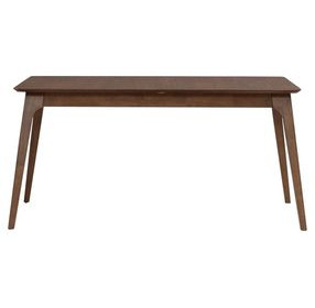 Space Savers Satin Walnut Extendable Rectangular Dining Room Set