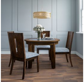 Urban Icon Merlot and Gray Upholstered 5 Piece Dining Set