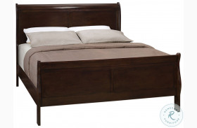 Louis Philippe Cappuccino Full Sleigh Bed
