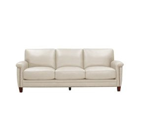 Sherwyn Vanilla Leather Living Room Set