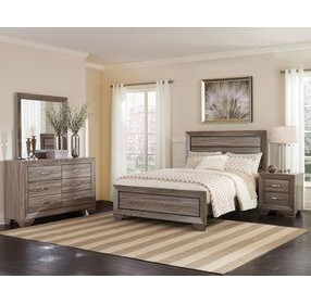 Kauffman Washed Taupe California King Panel Bed