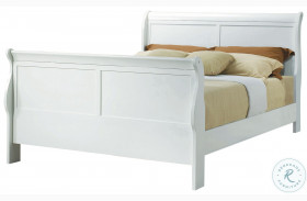 Louis Philippe White Full Sleigh Bed
