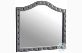 Deanna Grey Upholstered Mirror