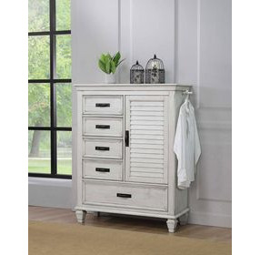 Franco Antique White Mans Door Chest