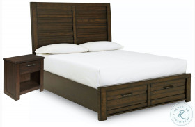 Ruff Hewn Dark Wood Storage Panel Bedroom Set
