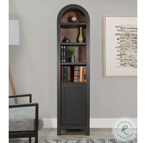 Golden Hearth Black 1 Door Arched Storage Cabinet