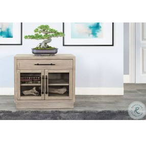 Mirelle Natural 2 Glass Door Storage Cabinet