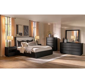 Leandro Burnished Black 8 Drawer Dresser