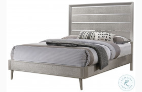 Ramon Metallic Sterling Queen Panel Bed