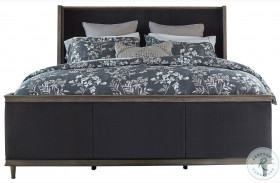 Alderwood French Grey King Panel Bed