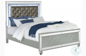 Gunnison Silver Metallic King Panel Bed