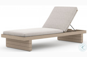 Leroy Stone Grey Bronze and Grey Rope Outdoor Chaise
