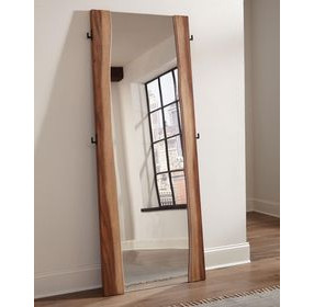 Winslow Smoky Walnut And Coffee Bean Floor Mirror