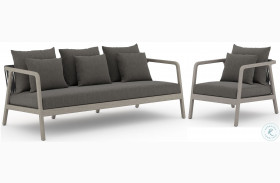 Numa Charcoal And Weathered Gray Outdoor Conversation Set