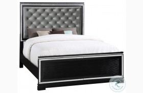 Eleanor Black And Silver King Panel Bed