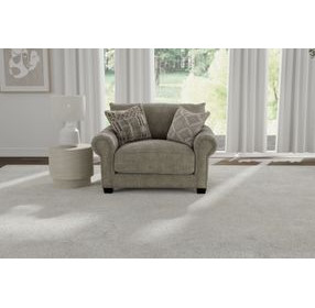 Barrett Stone Upholstered Chair and A Half with Pillows