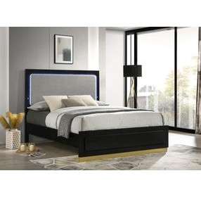 Caraway Black And Gray King Panel Bed