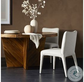 Monza Mixt Linen Natural Dining Chair Set of 2