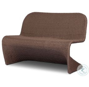 Portia Tanned Weave Outdoor Dining Bench
