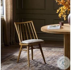 Lewis Sandy Oak Performance Fabric Windsor Chair Set of 2