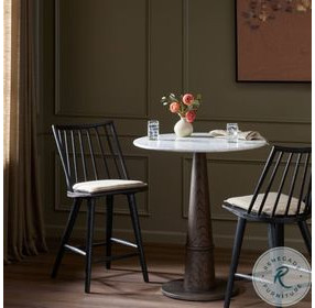 Lewis Black Oak and Lavon Flint Windsor Bar Stool