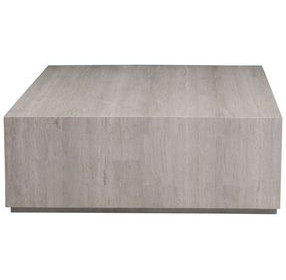 Cassio Creamy White Square Travertine Top Occassional Table Set