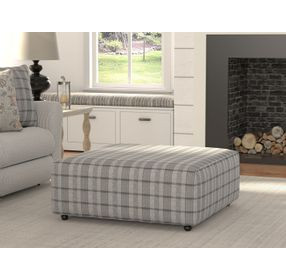 Chappy Smoke Castered Cocktail Square Ottoman