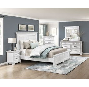 York White 2 Drawer Nightstand
