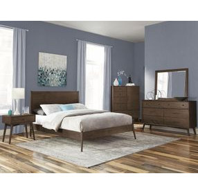 American Modern Walnut 1 Drawer Nightstand