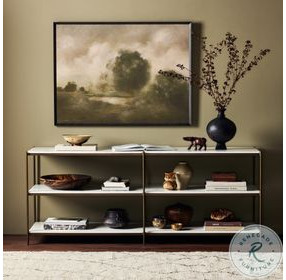 Felix Antique Brass 78" Large Console Table