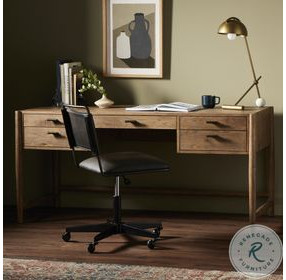 Glenview Weathered Oak Veneer 68" Drawer Desk