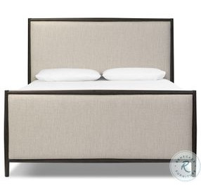 Glenview Cracked Smoked Black Veneer Upholstered Bedroom Set