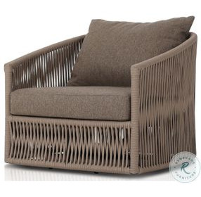 Porto Ellor Brown Outdoor Swivel Chair
