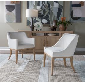 Simpatico White Dove Performance Fabric Side Chair