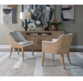 Simpatico White Dove Performance Fabric Woven Side Chair