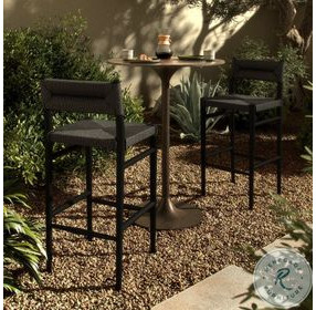 Lomas Vintage Coal Outdoor Bar Stool