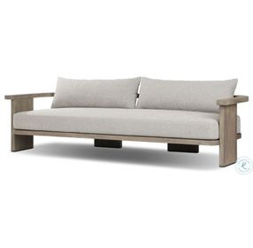 Tahana Hayes Fog 96" Performance Fabric Upholstered Outdoor Sofa