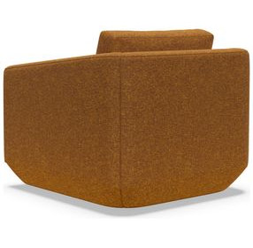 Veronica Orange Upholstered Swivel Chair